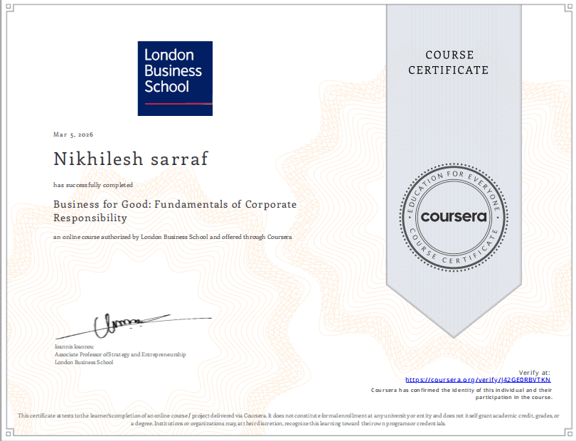 Business for Good: Fundamentals of Corporate Responsibility